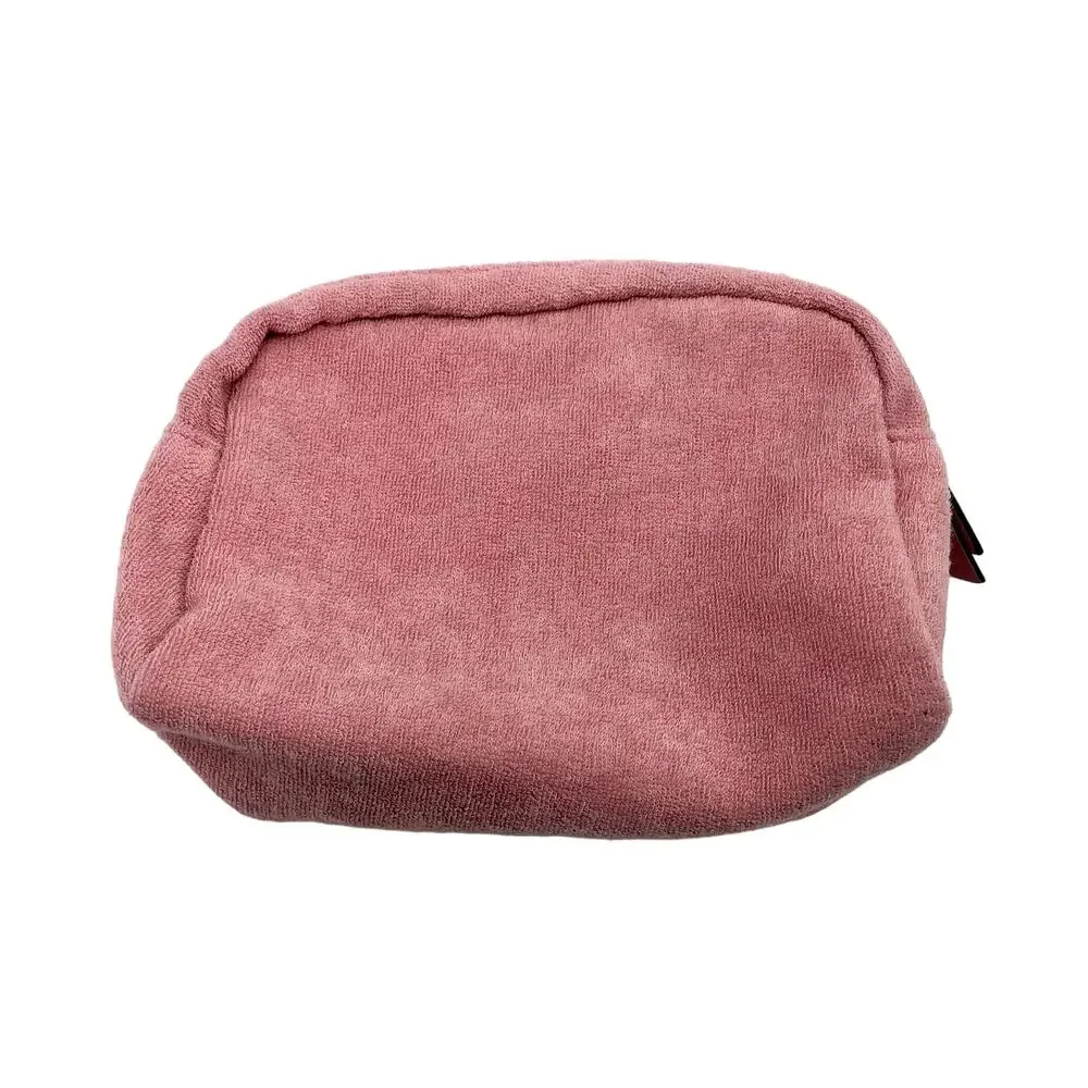 Victoria's Secret Pink Terrycloth Make-up Bag Toiletry Bag Embroidered VS